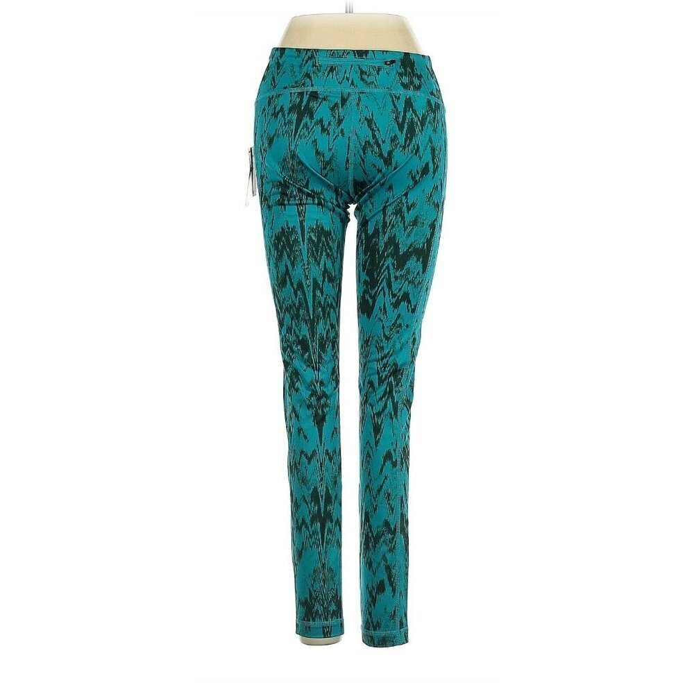 Z by‎ Zella Womens Size XS Ikat Chevron Teal Enamel Activewear Leggings 1114